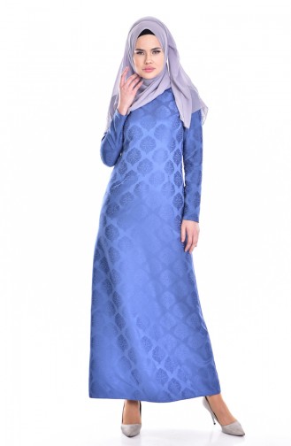 Indigo Hijab Dress 2878-02
