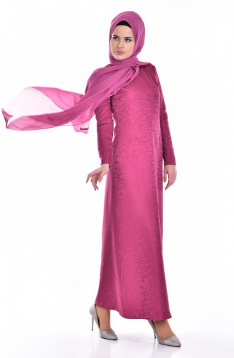 Hijab Kleid 7164-02 Koyu Fuchsia 7164-02