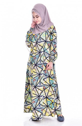 Yellow Hijab Dress 0096-01