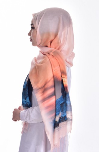 Digital Printed Shawl 503139-11   Light Pink 11