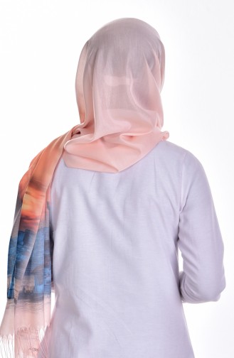 Digital Printed Shawl 503139-11   Light Pink 11