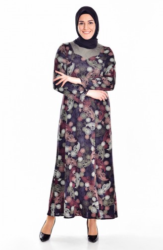 Khaki Hijab Dress 0110-03