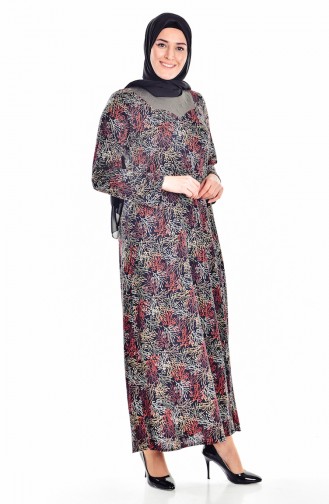 Khaki Hijab Dress 0111-03
