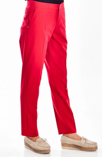 Pantalon coupe droite 2078-02 Rouge 2078-02