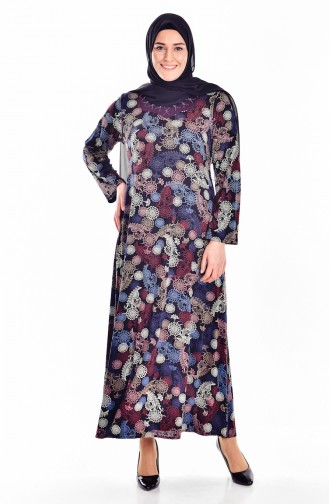Blue Hijab Dress 0110-04