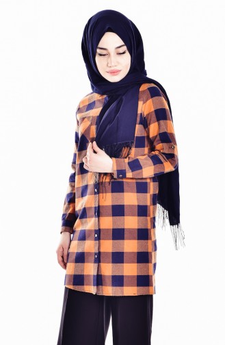 Kariertes Hemd 5118-01 Orange 5118-01