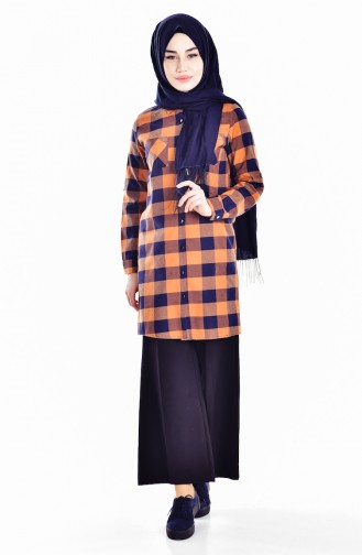 Kariertes Hemd 5118-01 Orange 5118-01