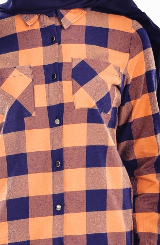 Kariertes Hemd 5118-01 Orange 5118-01