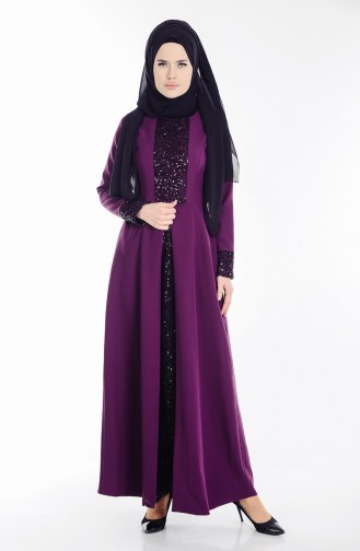Purple Hijab Evening Dress 1958-02