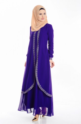 Purple Hijab Dress 99040-05