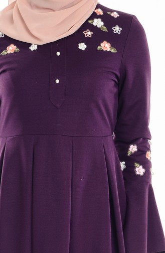 Purple Hijab Dress 8015-01
