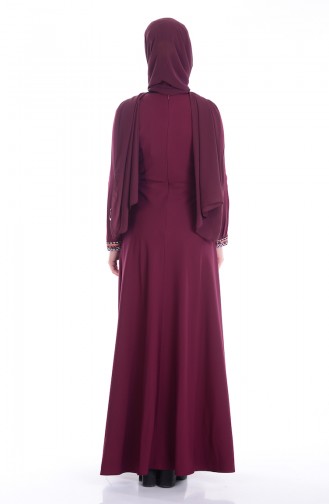 Besticktes Kleid 1002-02 Zwetschge 1002-02