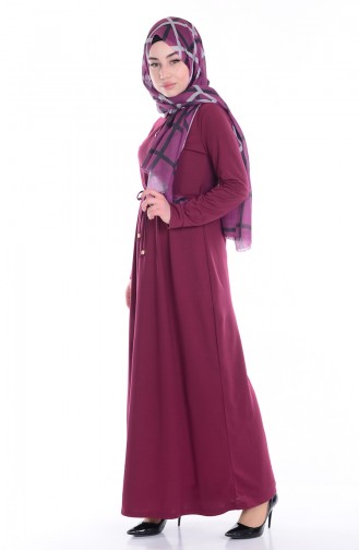 Plum Hijab Dress 3650-01
