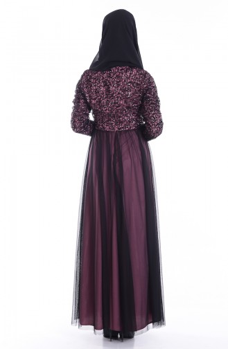 Black Hijab Evening Dress 52665-06