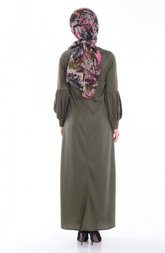 Khaki Hijab Dress 0141-02
