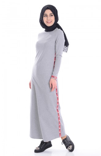 Red Hijab Dress 1487-02