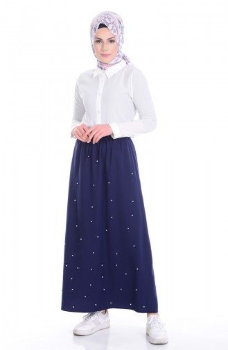 Navy Blue Skirt 1009-03