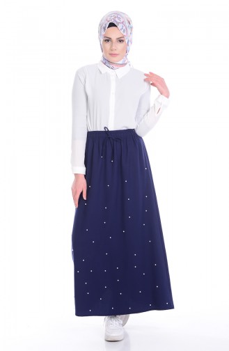 Navy Blue Skirt 1009-03