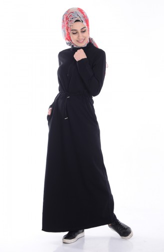 Black Hijab Dress 1516-04