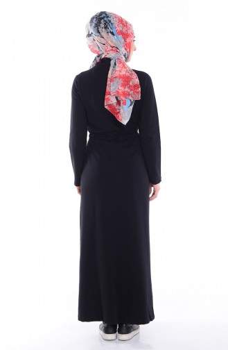 Black Hijab Dress 1516-04