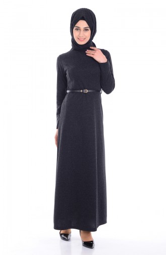 Black Hijab Dress 5113-03