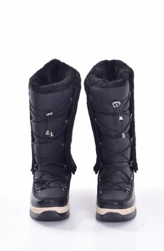 Bottes de Neige Longue FOurrure 0223A-03 Noir Fourrure Noir 0223A-03