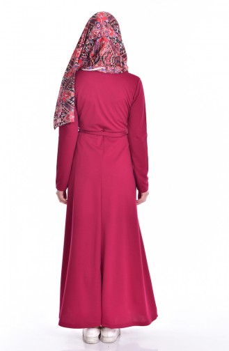 Fuchsia Hijab Dress 3648-01