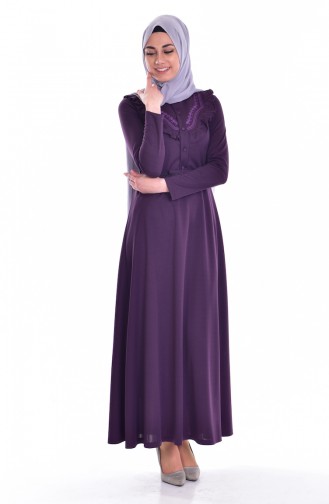 Purple Hijab Dress 5500-02