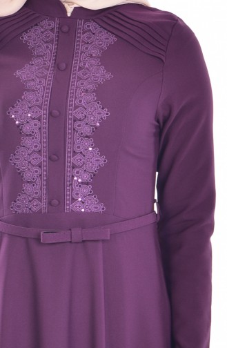 Purple Hijab Dress 1003-03