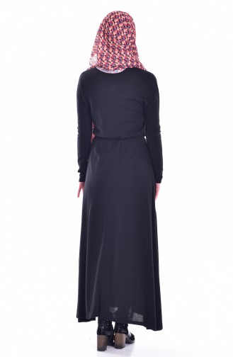 Black Hijab Dress 0198-02