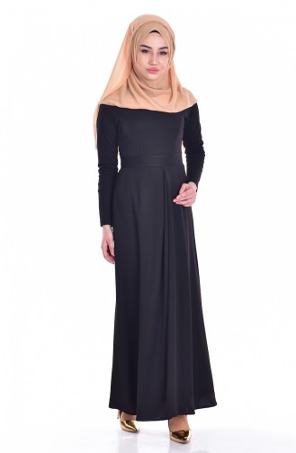Black Hijab Dress 0008-06