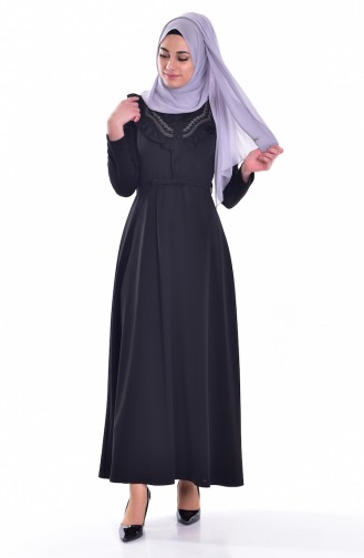 Black Hijab Dress 5500-09