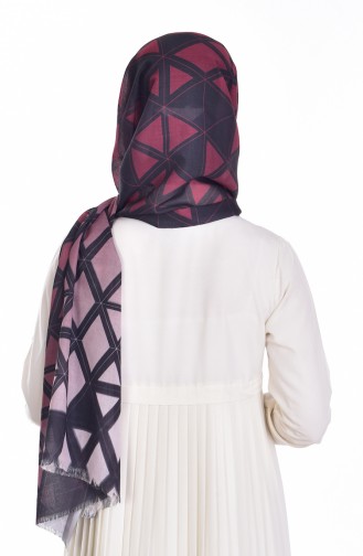 Minahill Dijital Baskılı Şal 11022-03 Bordo