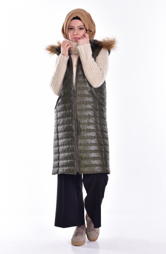 Khaki Gilet 70119-01