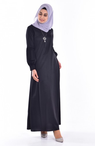 Black Hijab Dress 0141-04