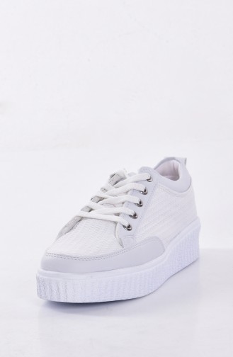 White Sport Shoes 0780-04