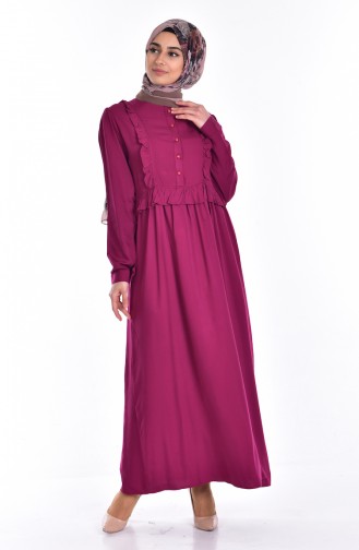 Plum Hijab Dress 3054-05