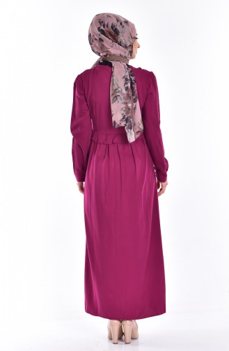 Plum Hijab Dress 3054-05