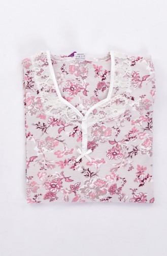 Ensemble Pıjama a Motif 1006-01 Beige Rose Pâle 1006-01