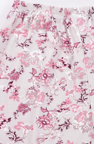 Ensemble Pıjama a Motif 1006-01 Beige Rose Pâle 1006-01