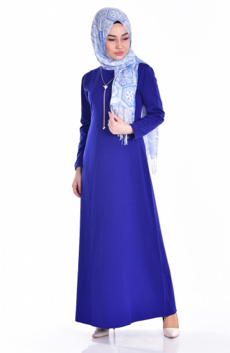 Saxe Hijab Dress 4082-07