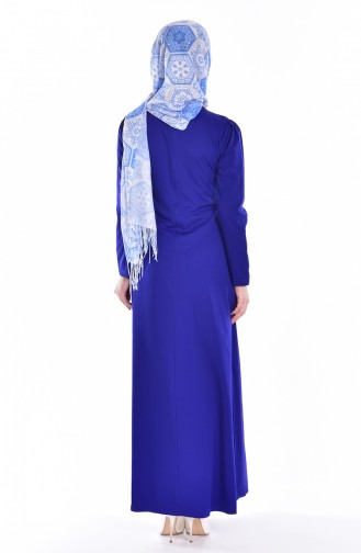Saxe Hijab Dress 4082-07