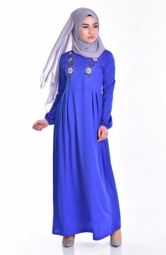 Robe Hijab Blue roi 3663-06