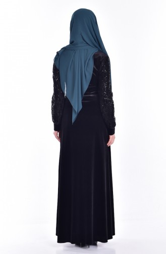 Black Hijab Dress 7867-02