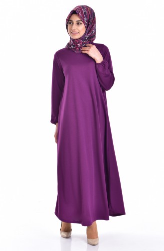 Light Purple Hijab Dress 6666-15