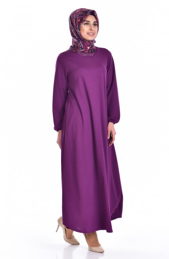 Light Purple Hijab Dress 6666-15