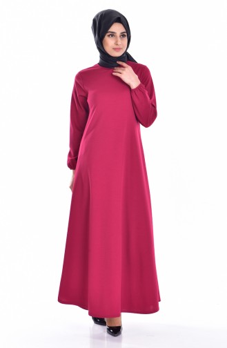 Fuchsia Hijab Dress 0006-15