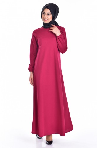 Fuchsia Hijab Dress 0006-15