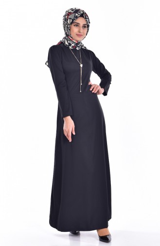 Black Hijab Dress 4082-01