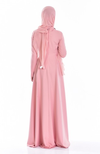 Salmon Hijab Dress 4195-11